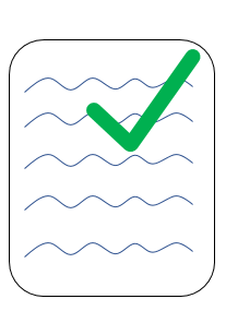 Document with a green checkmark indicating passing
